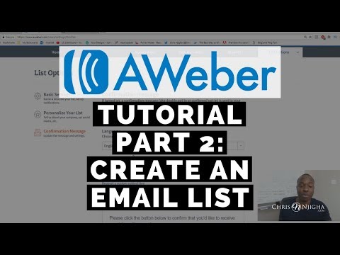 Aweber Email Marketing Tips: How to Create a New Email Marketing List | Aweber Tutorial Part 2